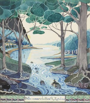 J.R.R. Tolkien - Bilbo comes to the Huts of the Raft-elves (II).jpg